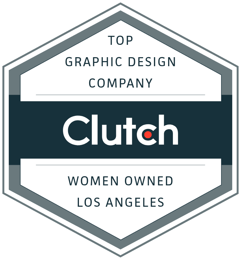 Women-owned top graphic design company badge, Los Angeles.
